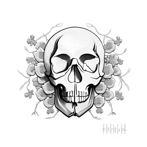 A Skull Made Of Clovers