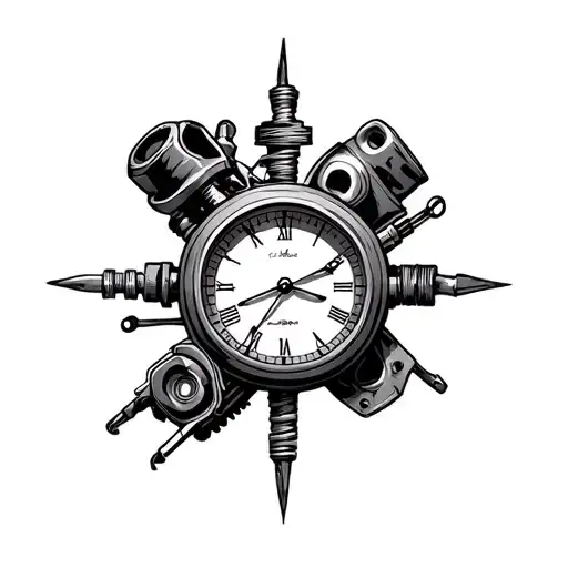 Clock And Auto Mechanic