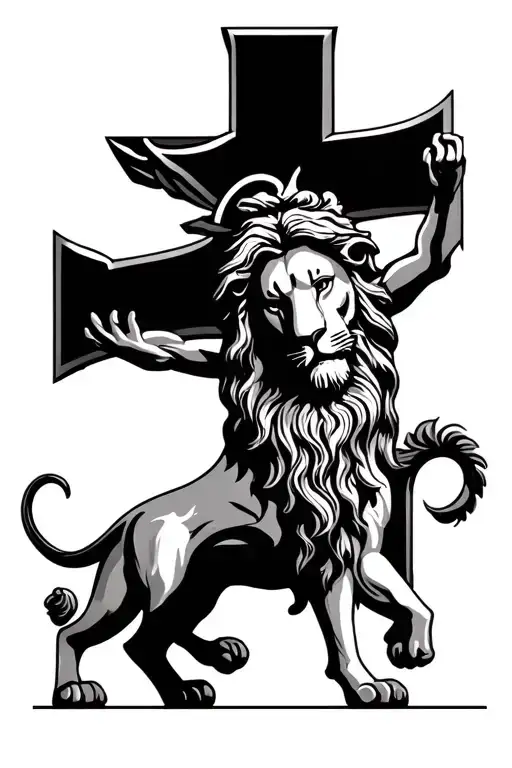 Jesus Cross Lion