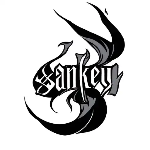 Sankey In Black Font Sleeve Smokey