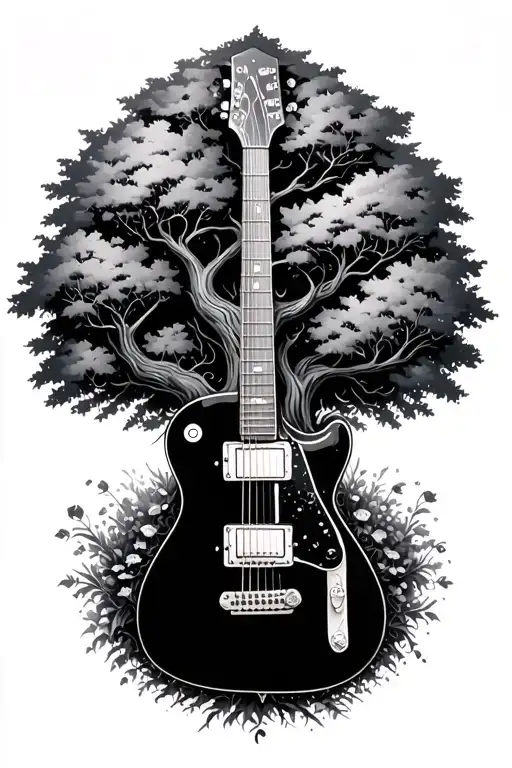 Guitar That Turns Into A Tree Growing