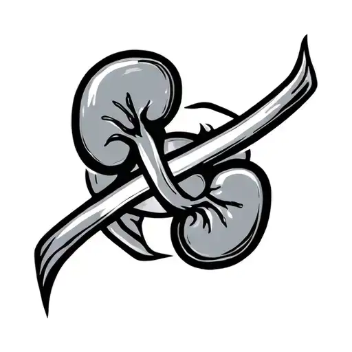 Kidney Transplant Donor Symbol Intertwined