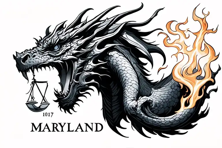 Libra 1017 Dc And Maryland With Dragon Breathing Fire