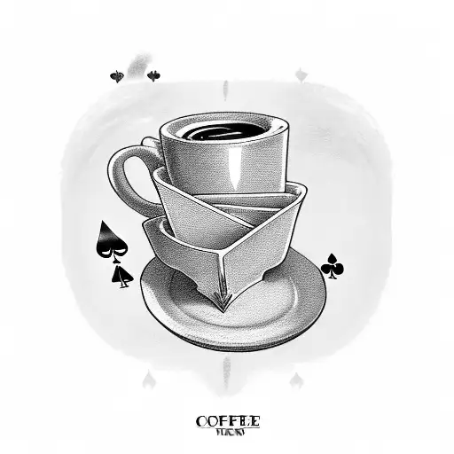Coffee Cup With Playing Cards