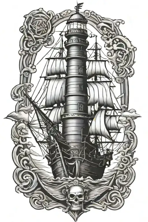 Lighthouse Crown Pirate Ship