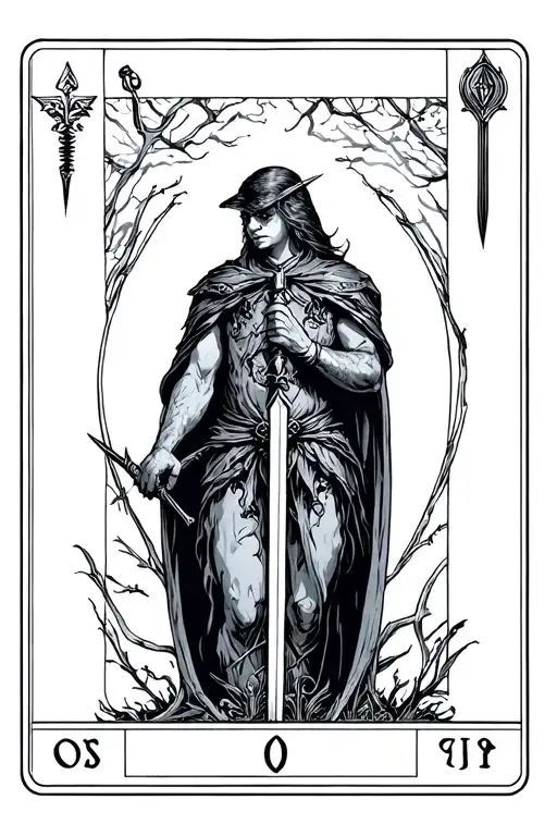 Robin In 3 Of Swords Tarot Card
