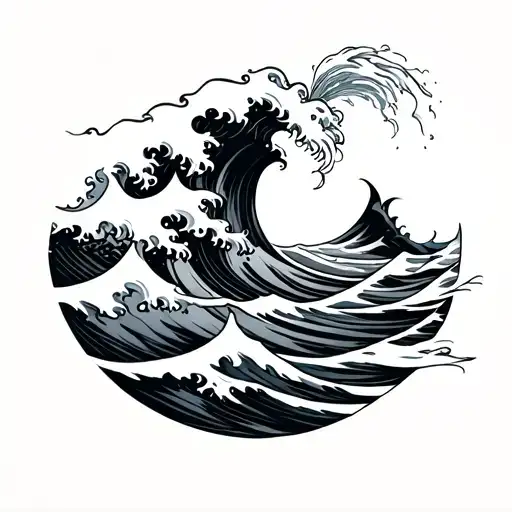 Wind Blowing Ocean Waves