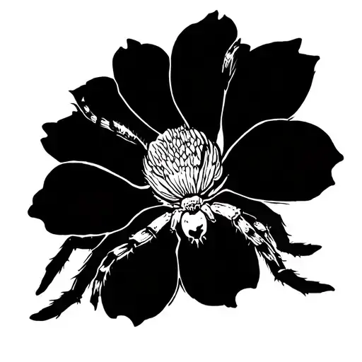 There Is A Flower From Which A Spider Crawls Out Of Skin Aggressive