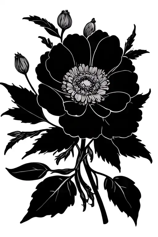 A Birth Month Flower Bouquet Tattoo With Februarys Flower Junes Flower And Novembers Flower Small