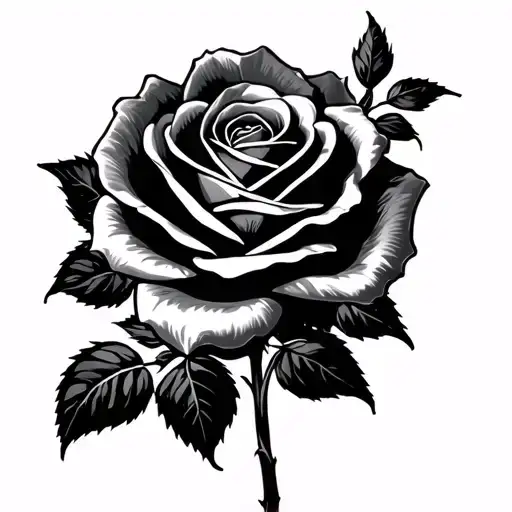 Cross And Black Rose