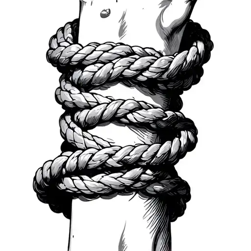 Submissive Rope Around The Wrist