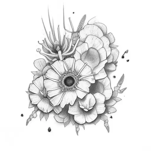 July And November Birth Flowers Spine