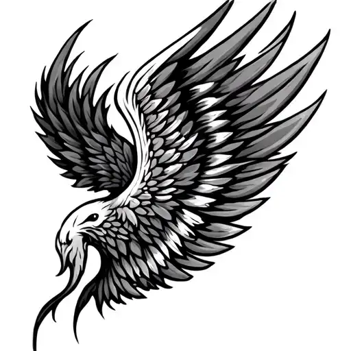 Tribal Wings No Shading More Line