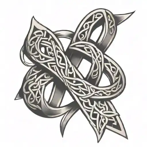 Breast Cancer Ribbon With Celtic Knot