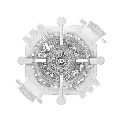 A Stack Of Money Bills Intertwined With Intricate Mechanical Gears