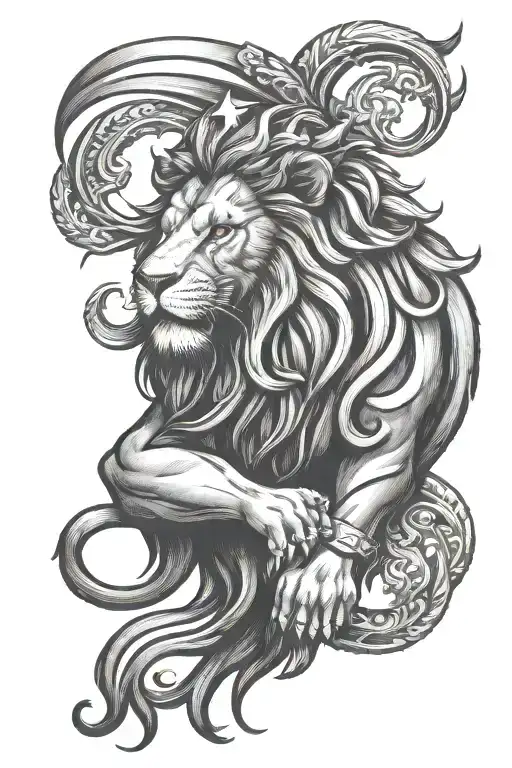 Military-inspired Lion Design Incorporating Elements Of Puerto Rico's Flag