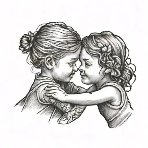 Two Daughter Holding Hands