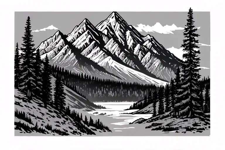 Colorado Mountains Fineline