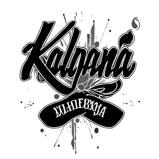 A Tattoo On Name Of My Girlfriend Kalpana With Different Language