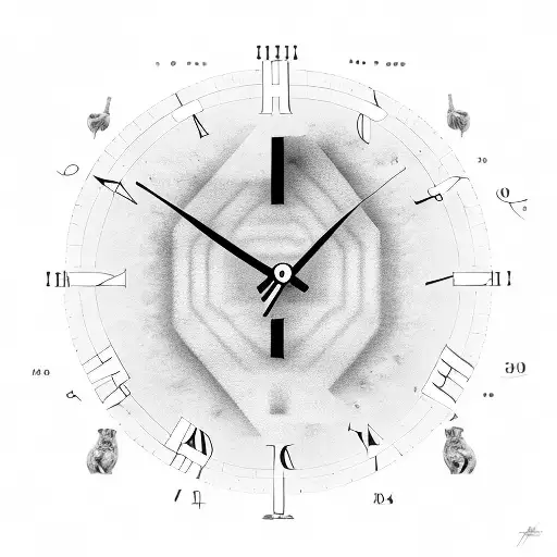 Birth Clock For Two Kids With Roman Numbe