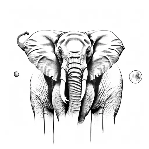 Elephant Reaching For The Moon