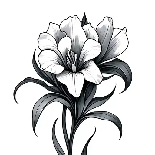 Iris Flower And Mother Daughter