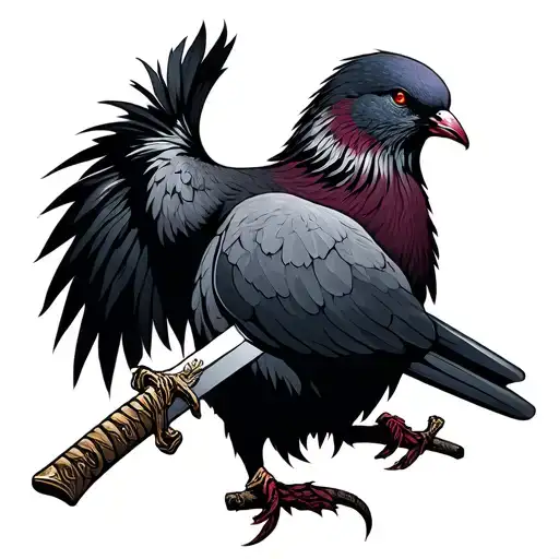 Pigion And Katana Sword