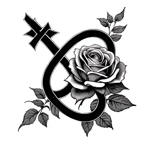Rose Infinity And Cross