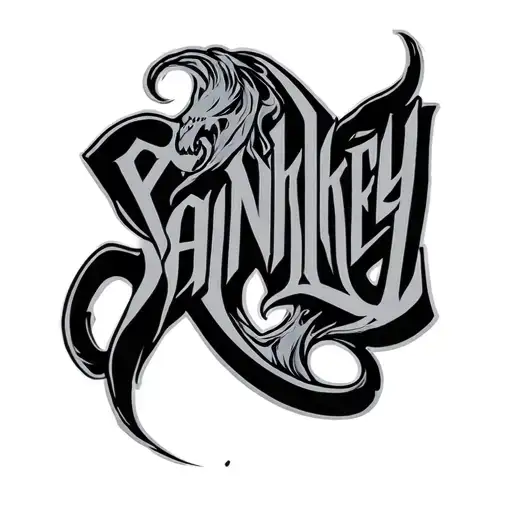 Sankey In Black Font Sleeve Smokey Arm