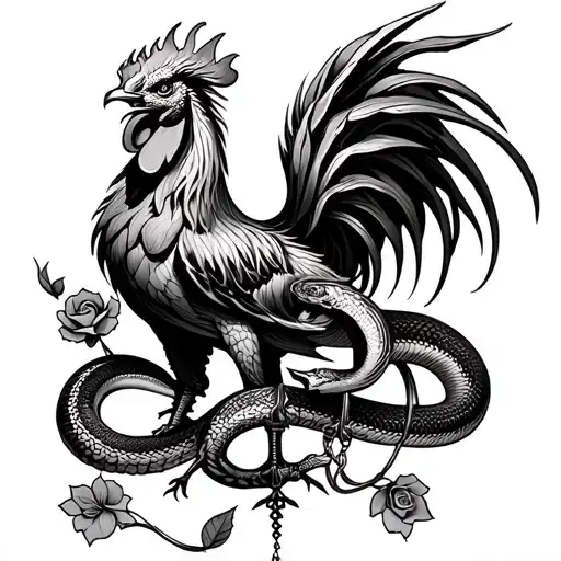 Libra Dragon Rose With Snake Rooster