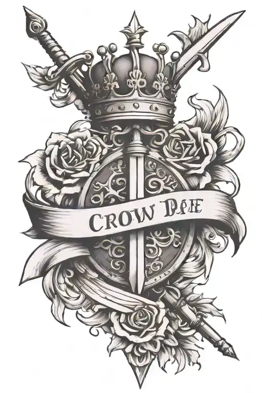 Crown And Sword And Date Abd Name