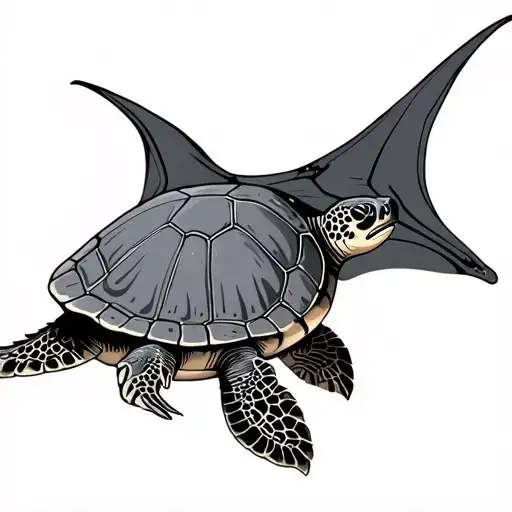 Turtle And Manta Ray