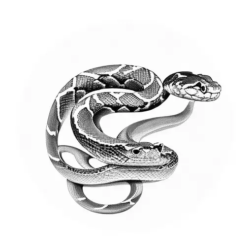 A Snake Wrapped Around A Vinyl Record With Nature Elements