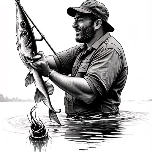 Tatto For Dad Fishing