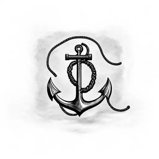 Anchor With Rope With The Word Pop