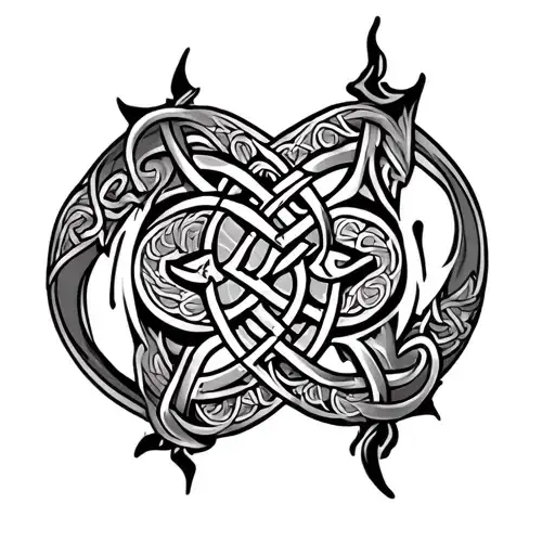 Celtic Vibe Pattern From Shoulder To Elbow Woth 5 Names Hidden In It