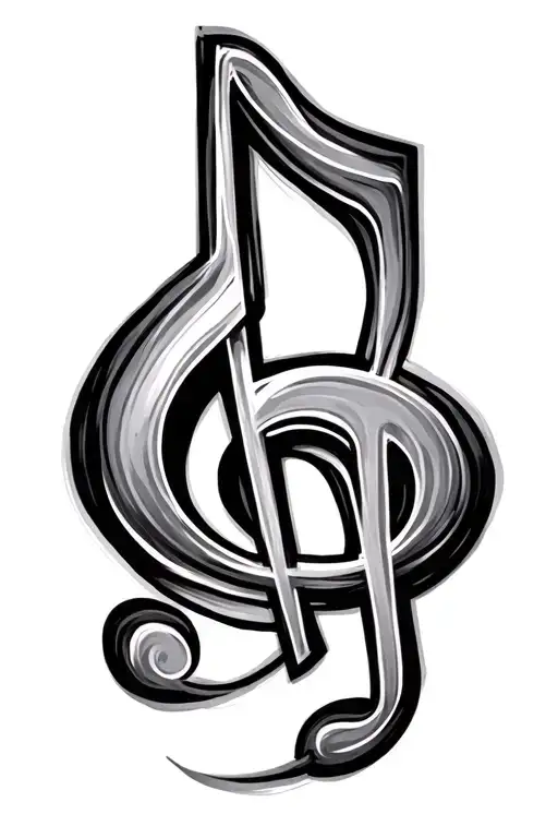 Music Note Fine Line
