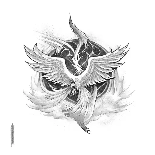 Phoenix Tattoo For Waist
