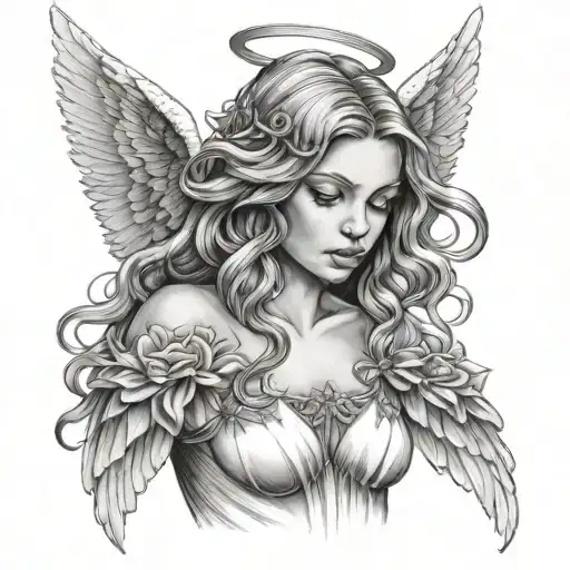 Angel Girl With Dress