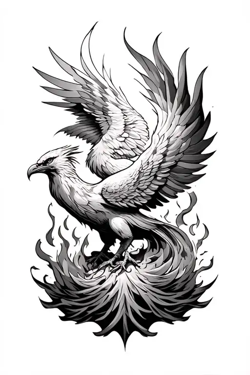 Aquerius And Phoenix Rising From The Ashes