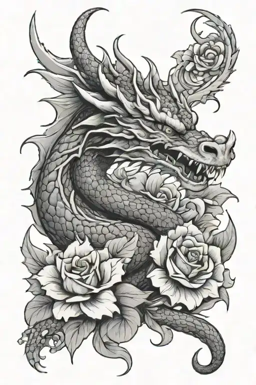 Flowers Dragon Wrapped