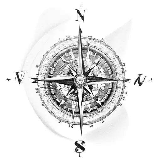 A Compass With Musical Instruments As The Directional Markers