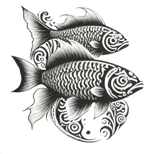 Koy Fish And Hawaiian Tribal