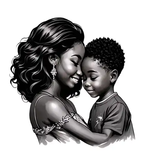 Symbl For Black Mom And Son Bond