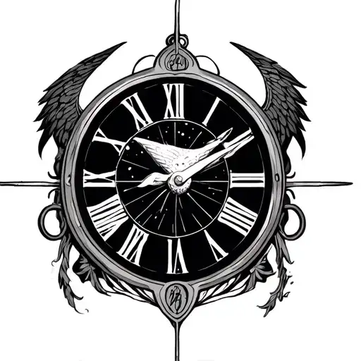 Sagittarius And A Clock