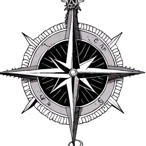 Southern Cross With Compass Rose