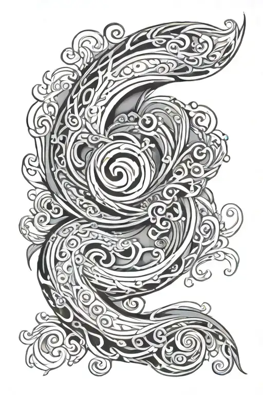 Water Spiraling Around Arm To Shoulder