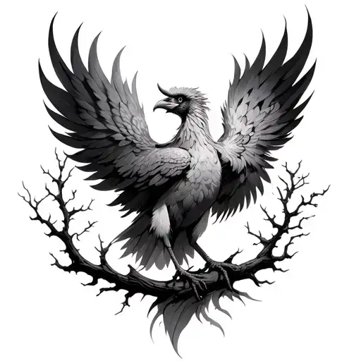 Soft Phoenix With Branches