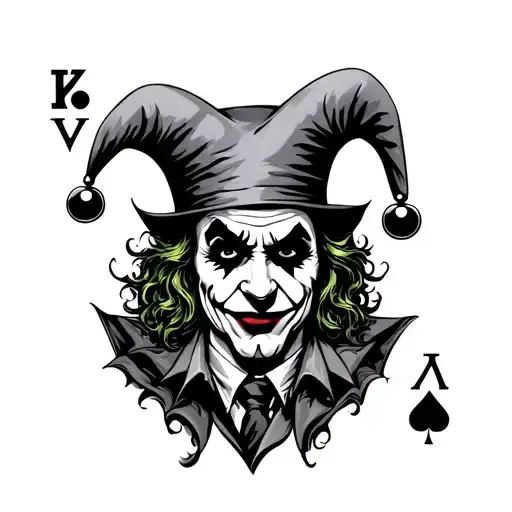 Joker Of Diamonds With A Jester Hat