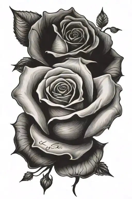 Rose With Love Is Such A Might Drug And Mightier Disease In Cursive